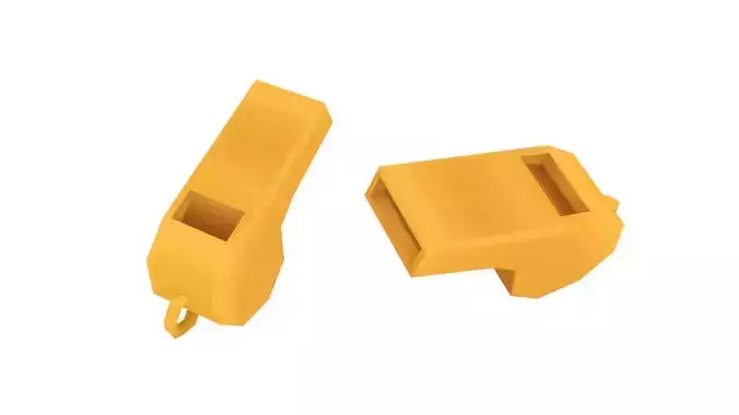 Plastic Whistle - Hand Painted