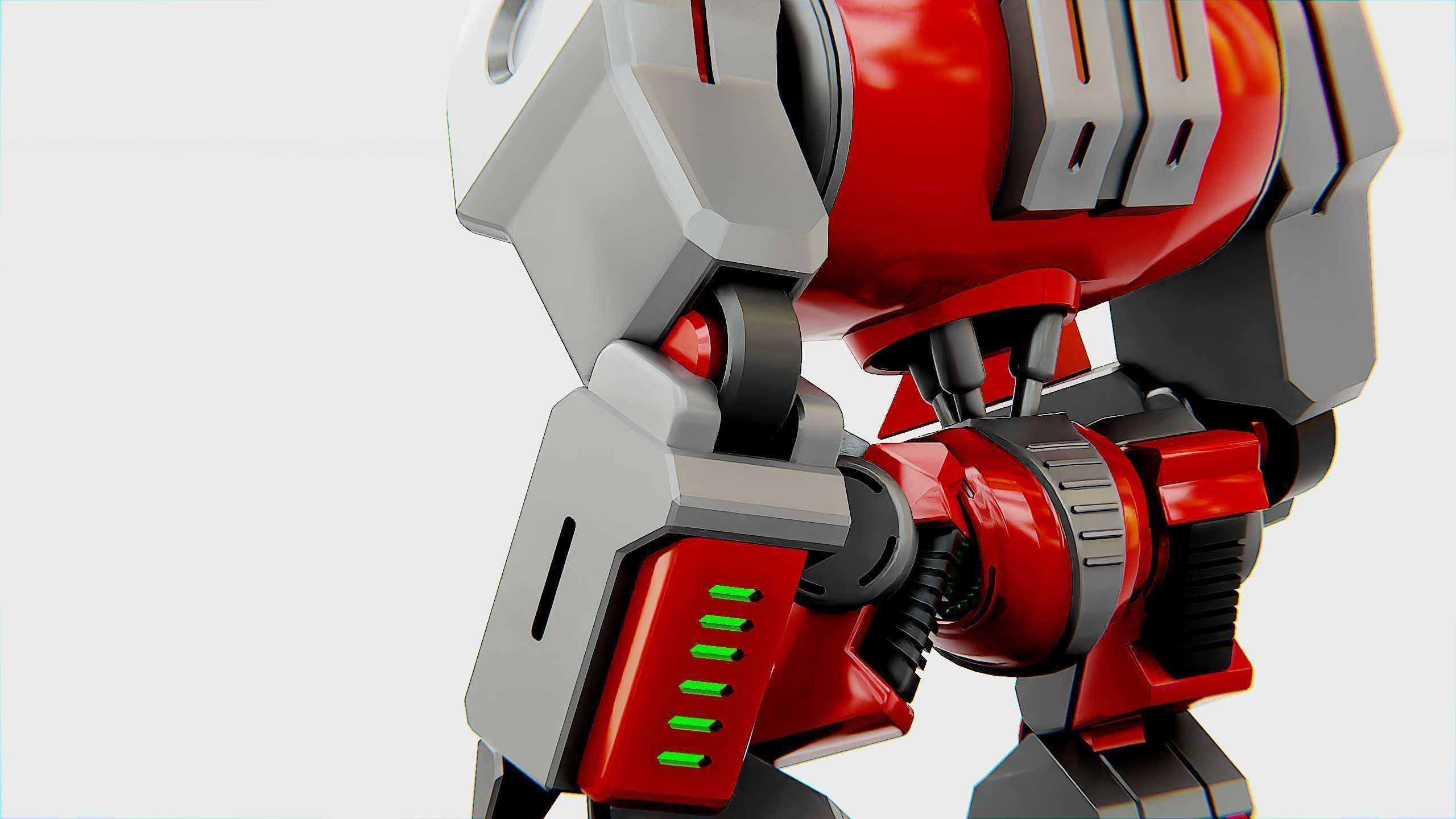 COMBAT DROID ZETH Rigged for Unreal Engine - Unity - MIXAMO 3D model_25