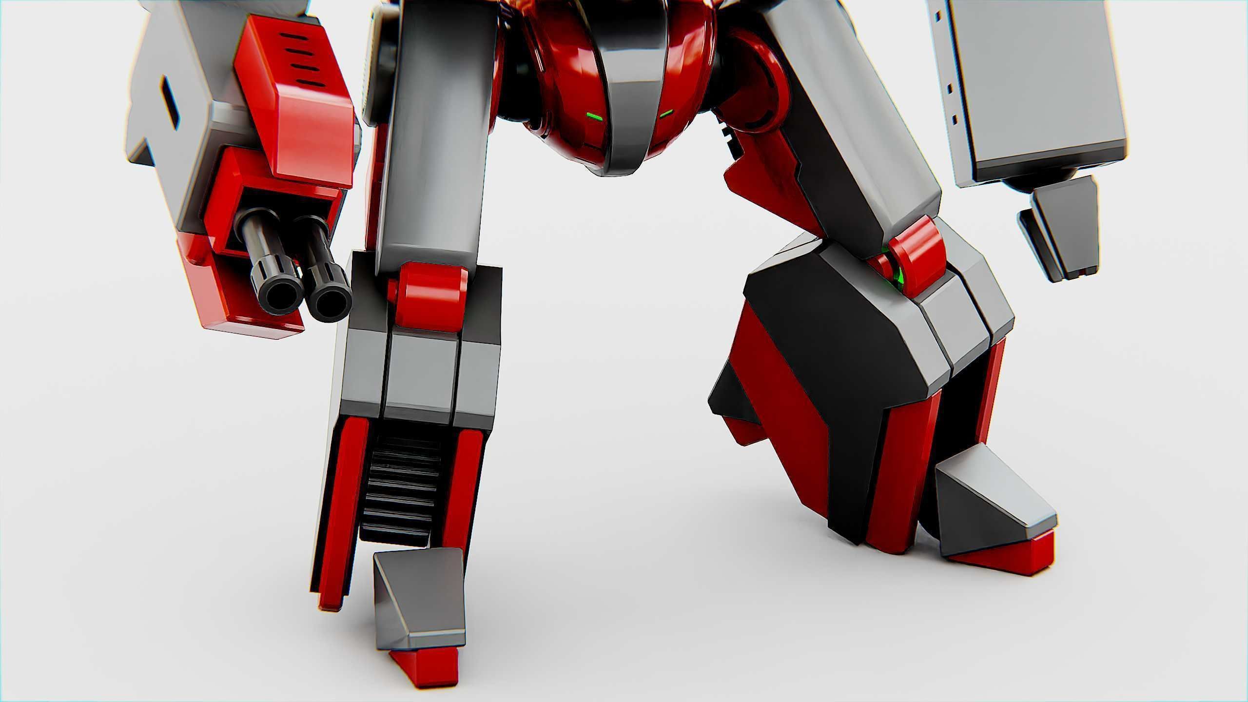 COMBAT DROID ZETH Rigged for Unreal Engine - Unity - MIXAMO 3D model_27