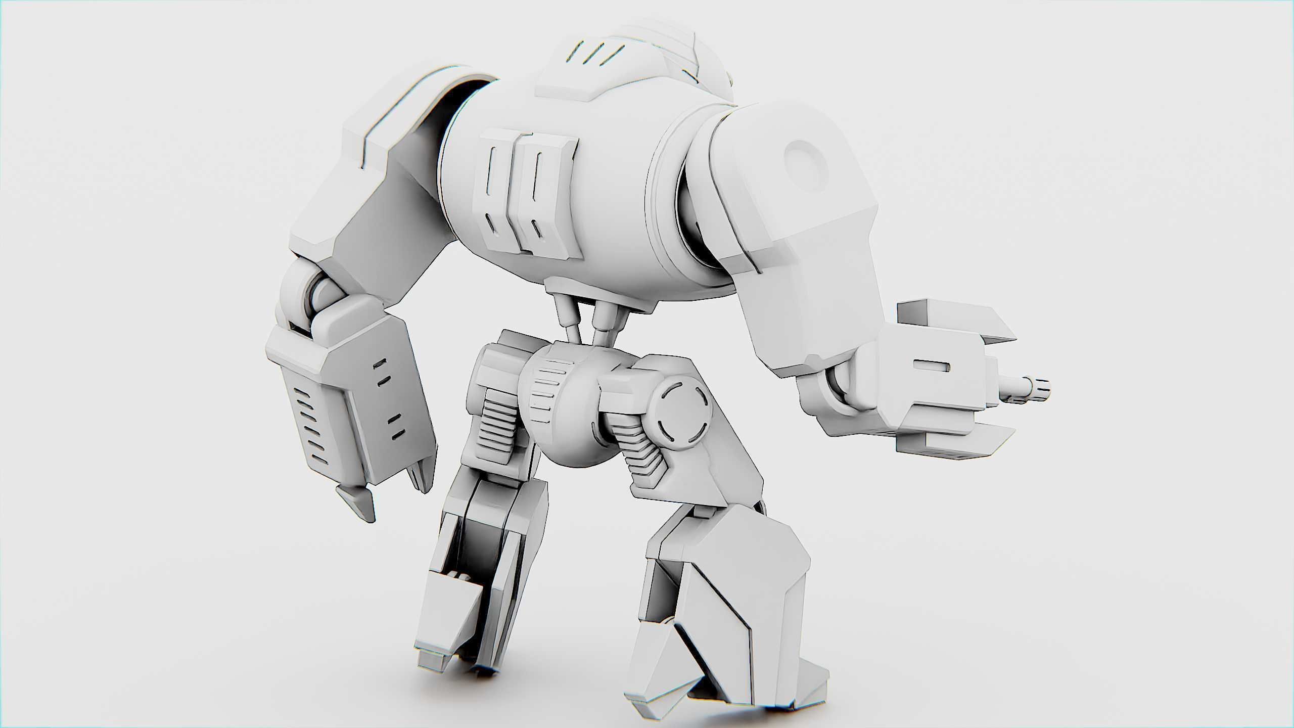 COMBAT DROID ZETH Rigged for Unreal Engine - Unity - MIXAMO 3D model_33