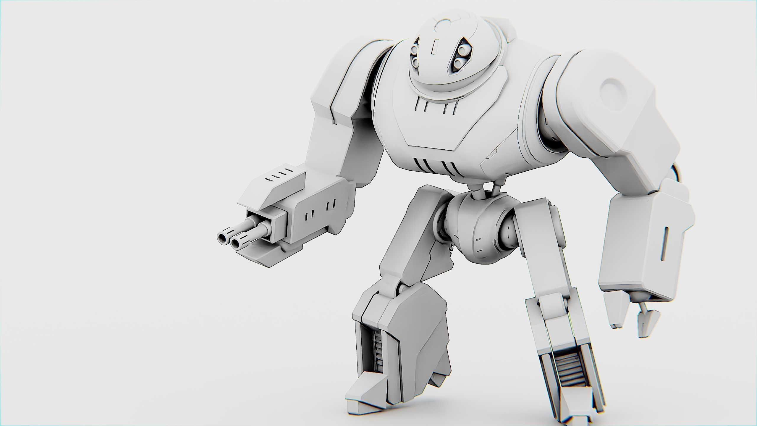 COMBAT DROID ZETH Rigged for Unreal Engine - Unity - MIXAMO 3D model_32