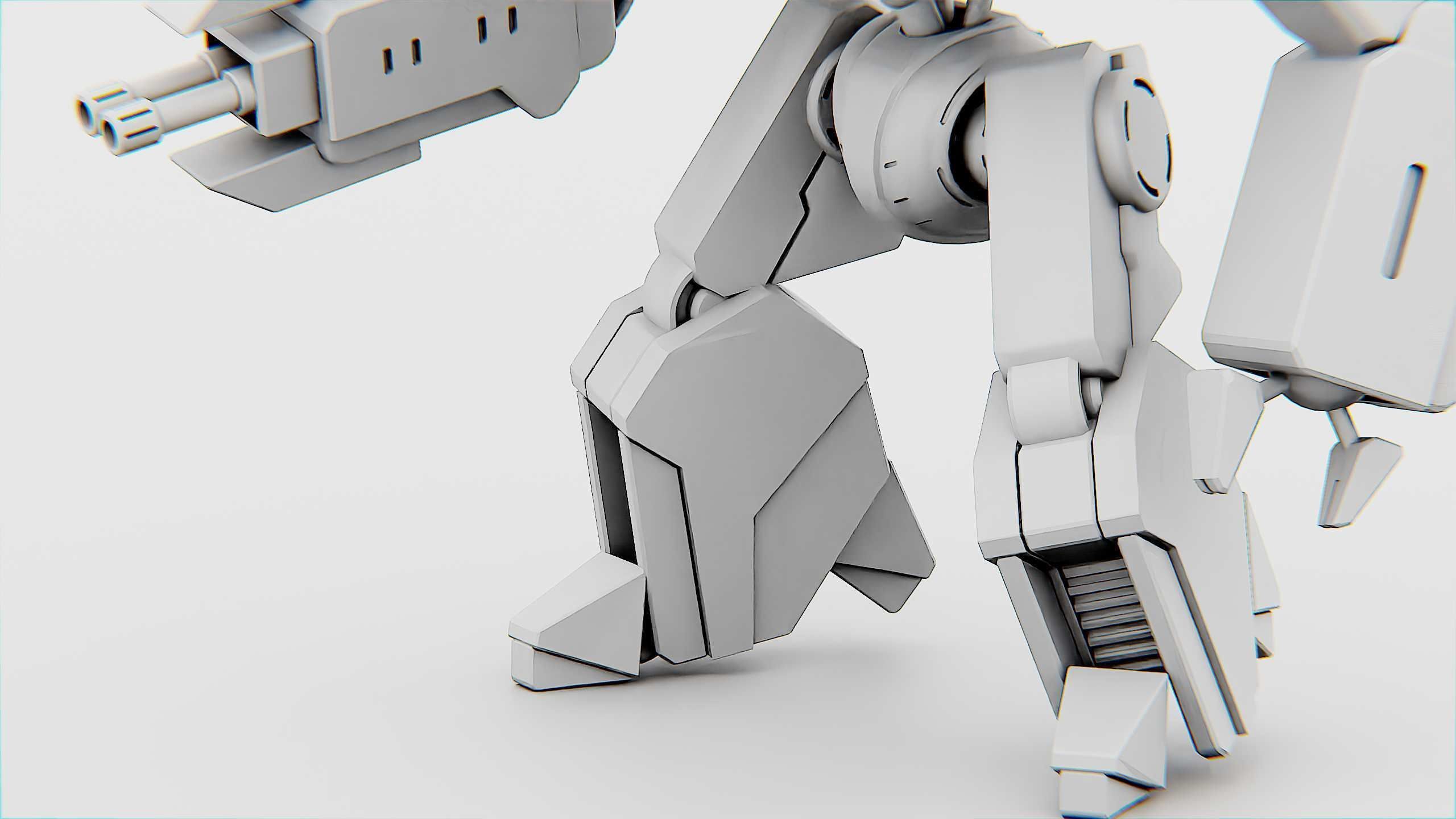 COMBAT DROID ZETH Rigged for Unreal Engine - Unity - MIXAMO 3D model_36