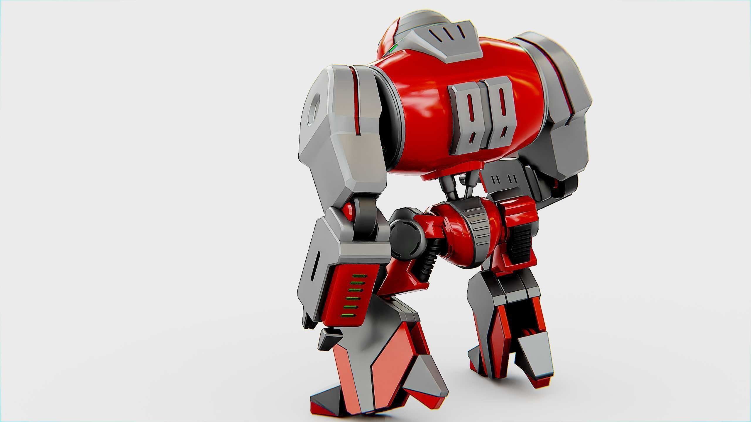 COMBAT DROID ZETH Rigged for Unreal Engine - Unity - MIXAMO 3D model_14
