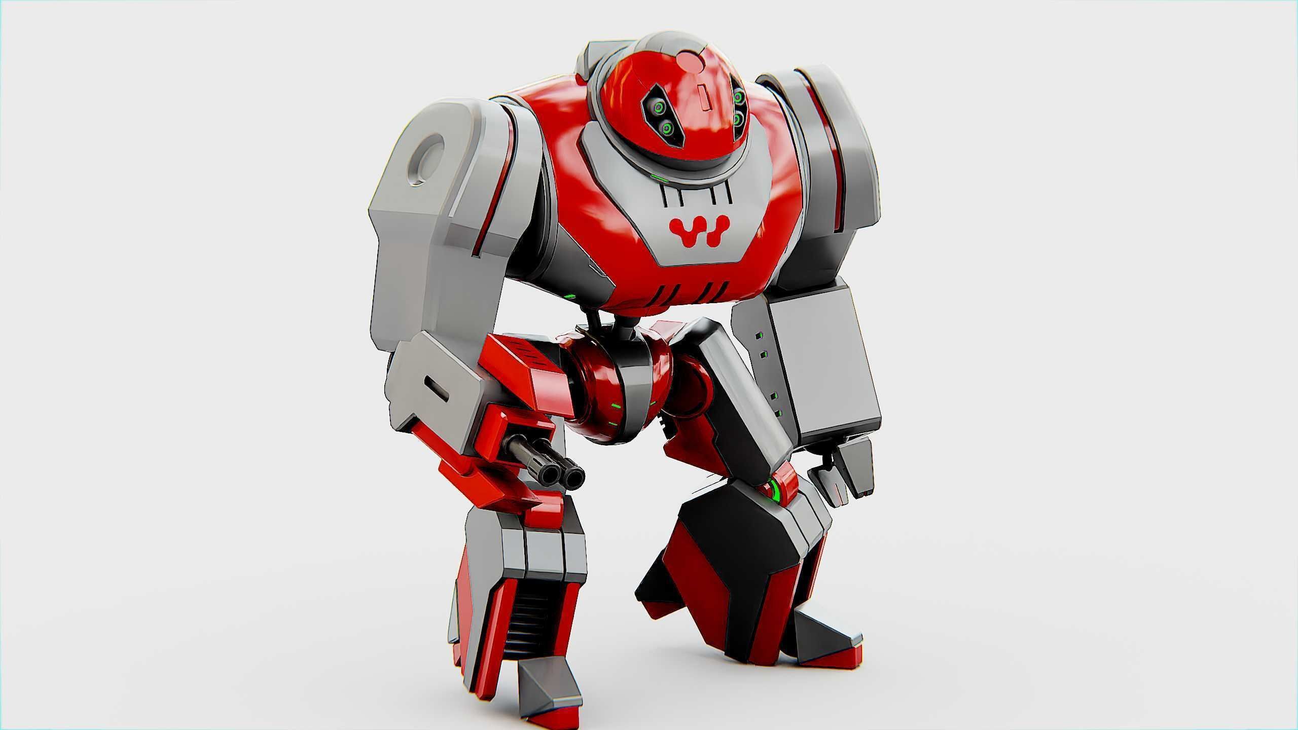 COMBAT DROID ZETH Rigged for Unreal Engine - Unity - MIXAMO 3D model_2