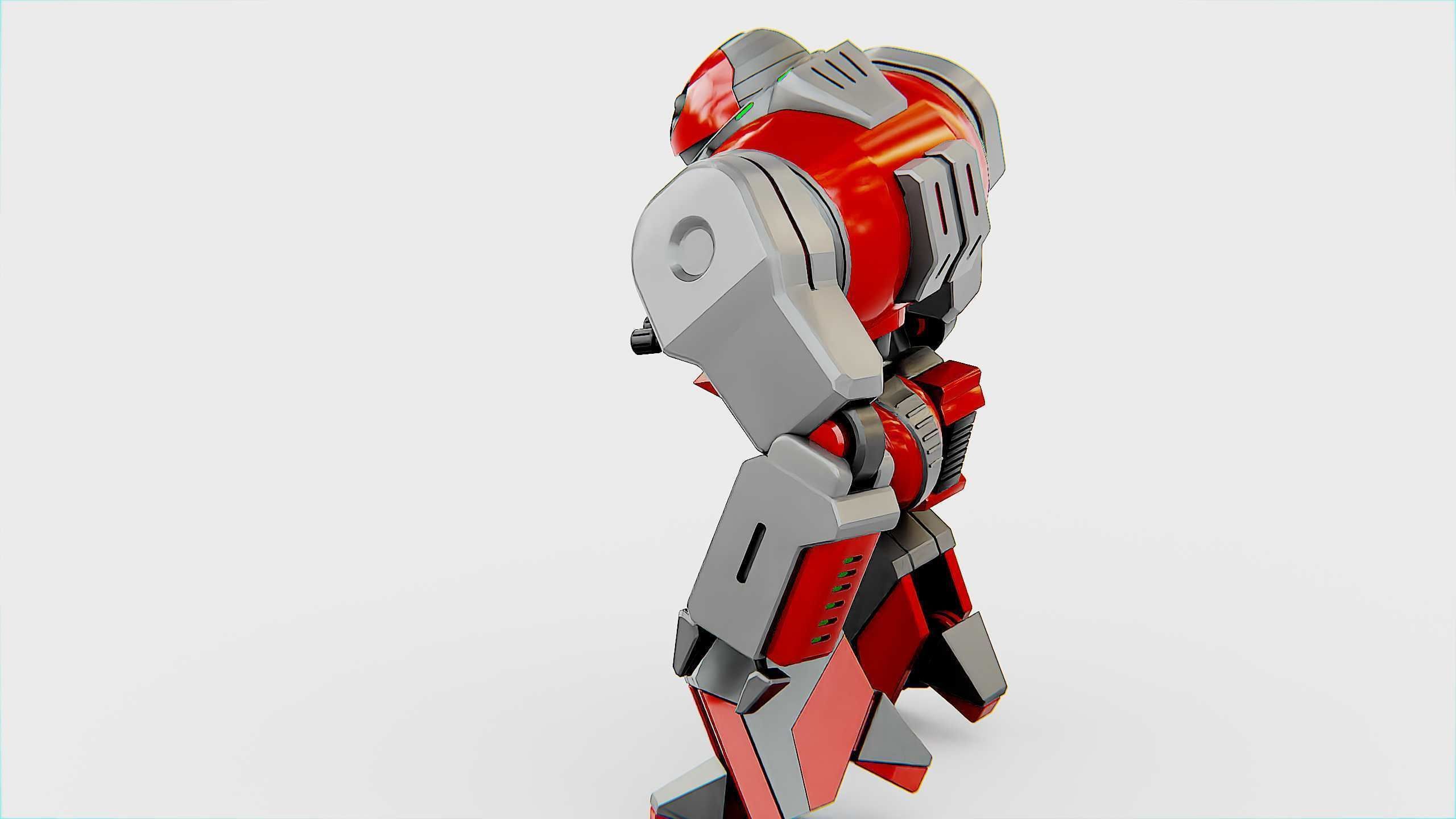 COMBAT DROID ZETH Rigged for Unreal Engine - Unity - MIXAMO 3D model_16