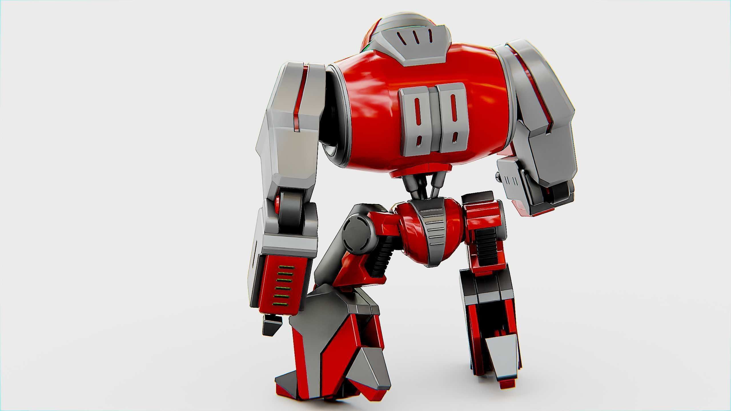 COMBAT DROID ZETH Rigged for Unreal Engine - Unity - MIXAMO 3D model_13