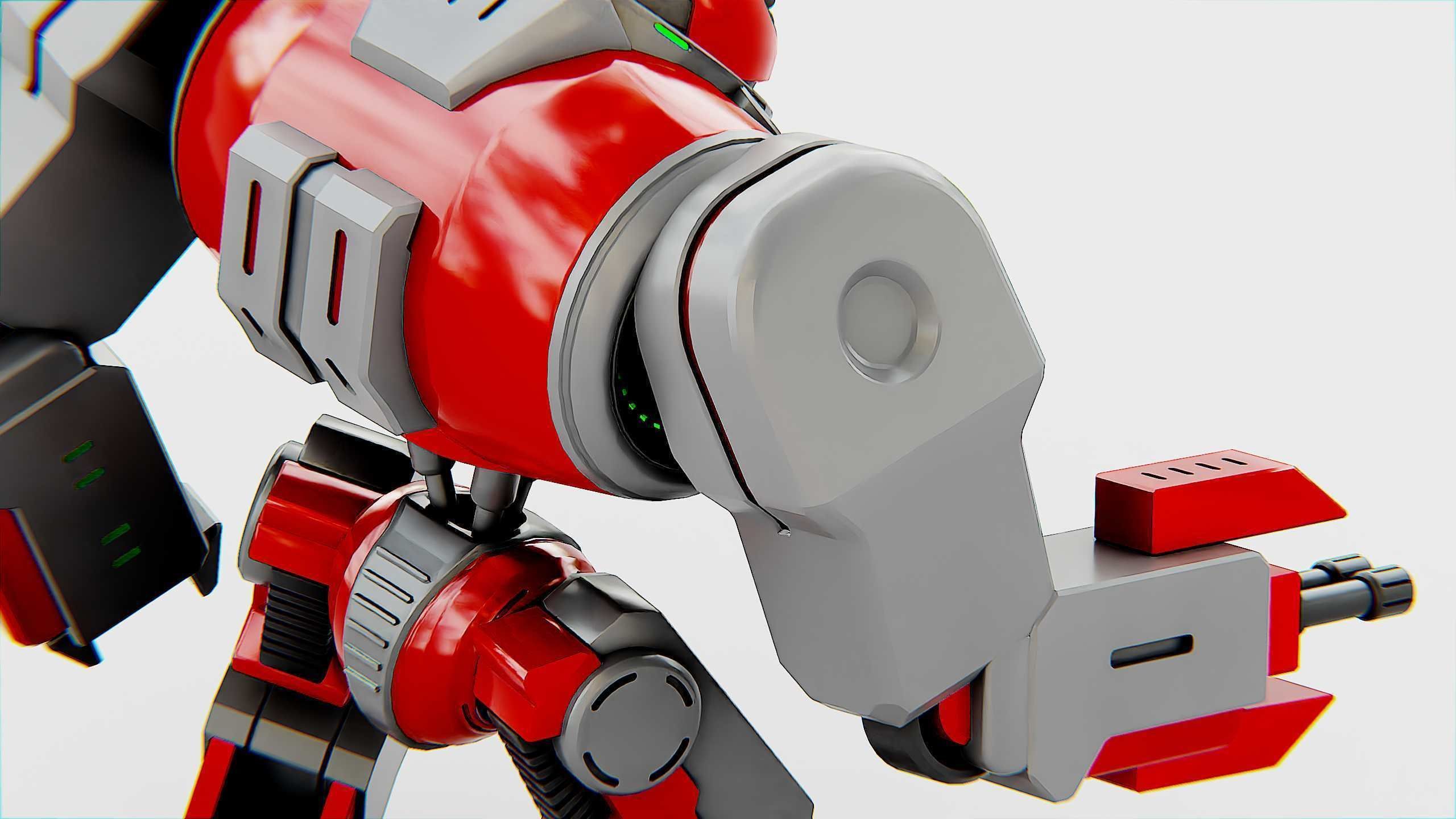 COMBAT DROID ZETH Rigged for Unreal Engine - Unity - MIXAMO 3D model_24