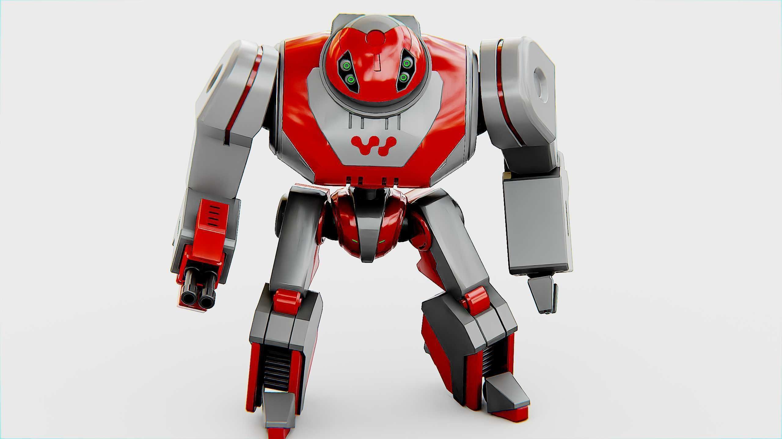 COMBAT DROID ZETH Rigged for Unreal Engine - Unity - MIXAMO 3D model_22