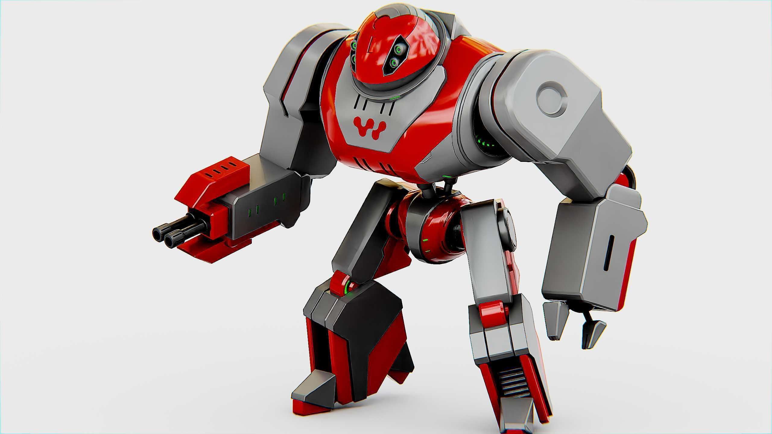 COMBAT DROID ZETH Rigged for Unreal Engine - Unity - MIXAMO 3D model_20