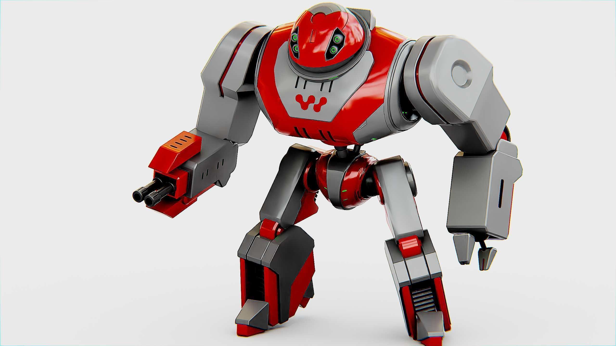 COMBAT DROID ZETH Rigged for Unreal Engine - Unity - MIXAMO 3D model_21