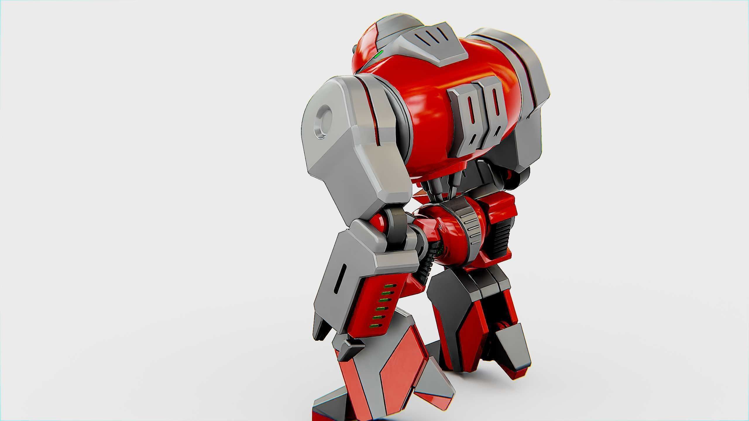 COMBAT DROID ZETH Rigged for Unreal Engine - Unity - MIXAMO 3D model_15