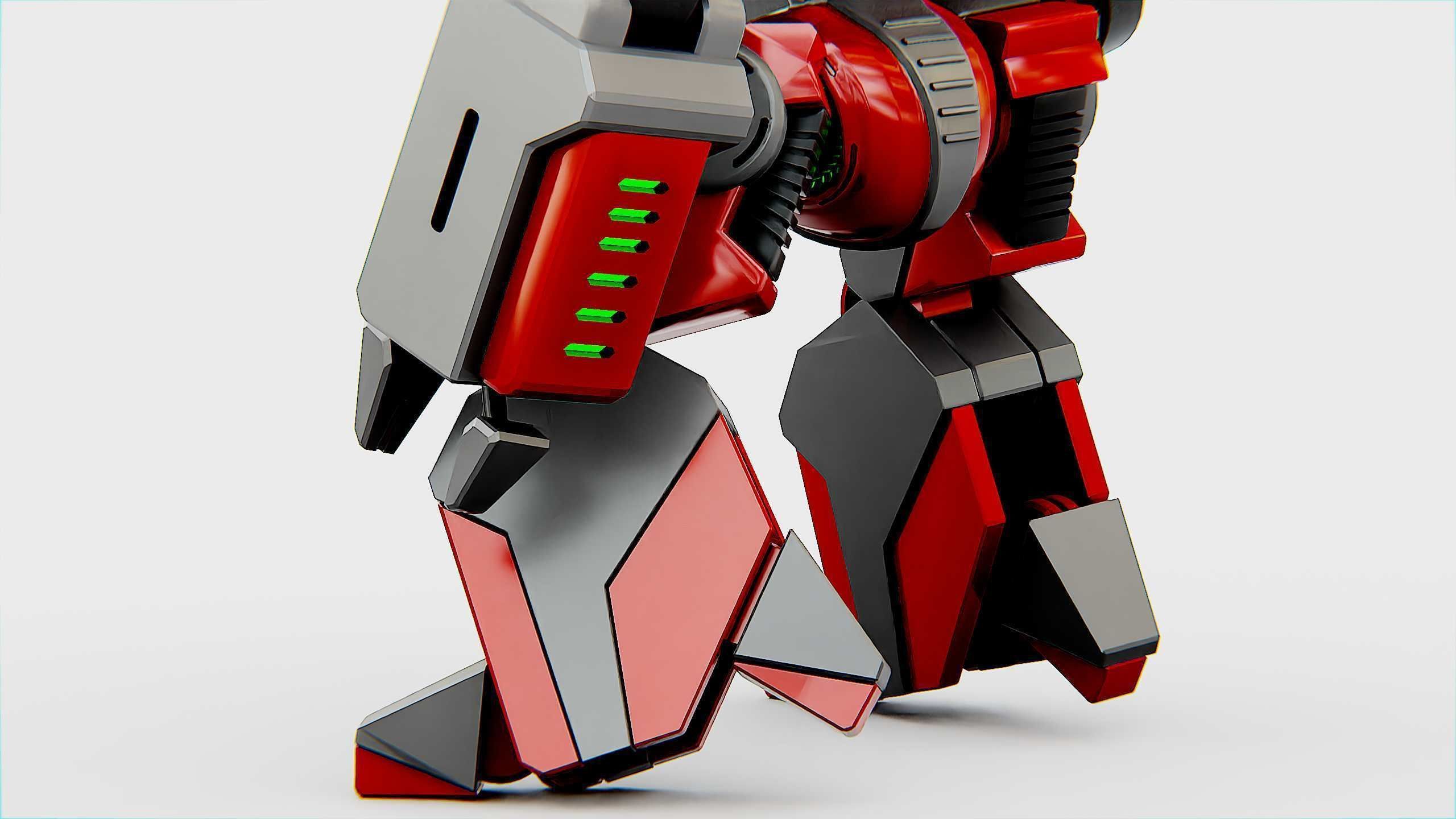 COMBAT DROID ZETH Rigged for Unreal Engine - Unity - MIXAMO 3D model_26