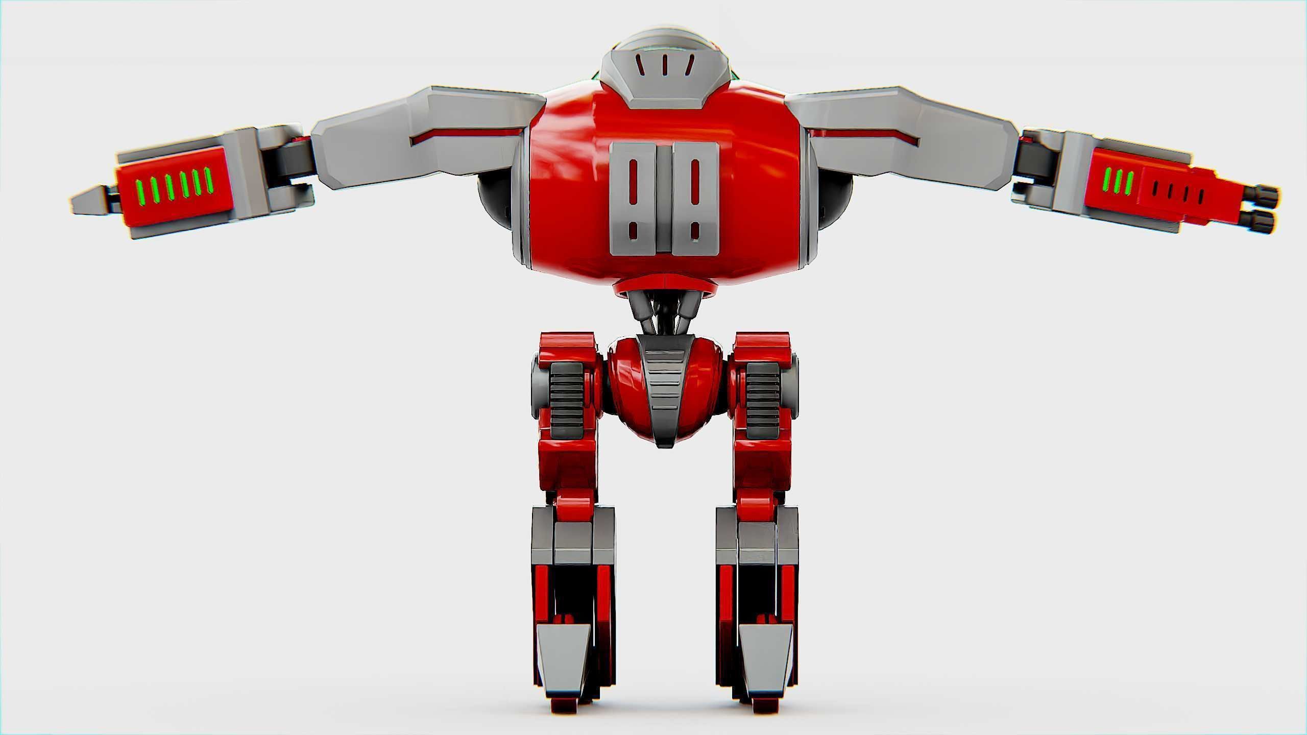 COMBAT DROID ZETH Rigged for Unreal Engine - Unity - MIXAMO 3D model_31