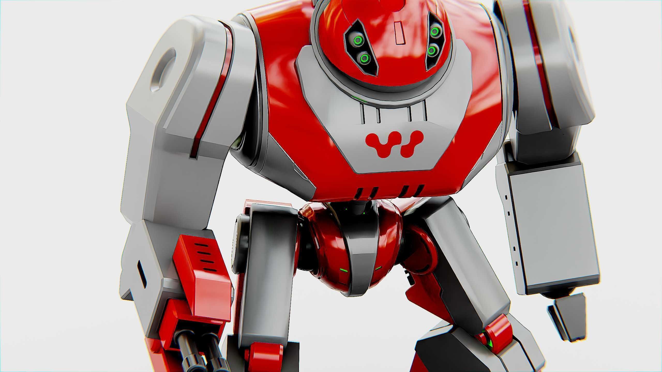 COMBAT DROID ZETH Rigged for Unreal Engine - Unity - MIXAMO 3D model_28