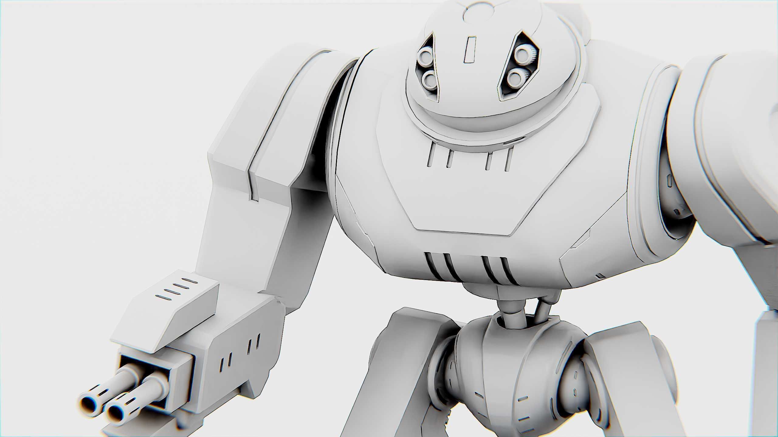 COMBAT DROID ZETH Rigged for Unreal Engine - Unity - MIXAMO 3D model_34