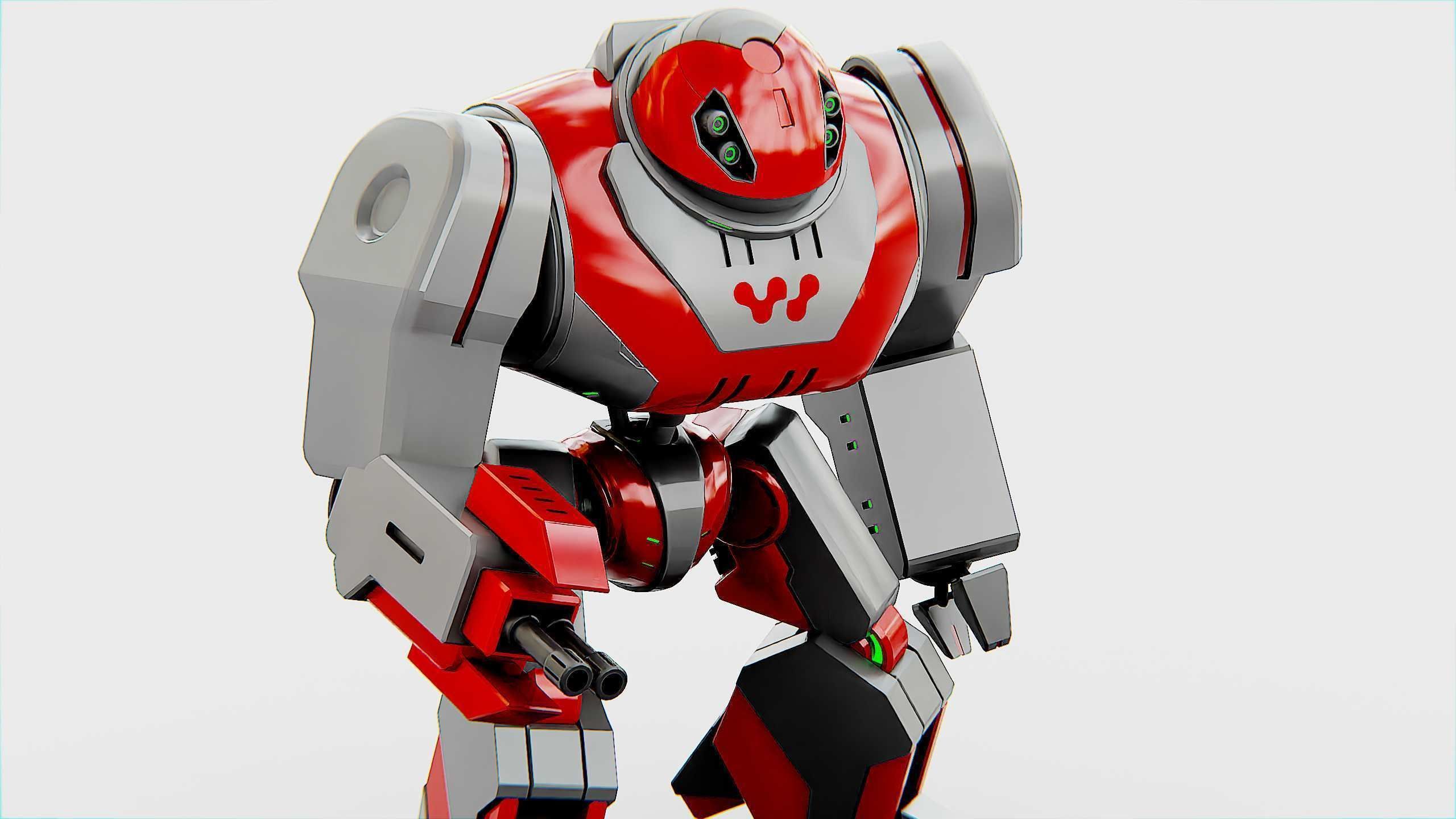 COMBAT DROID ZETH Rigged for Unreal Engine - Unity - MIXAMO 3D model_23