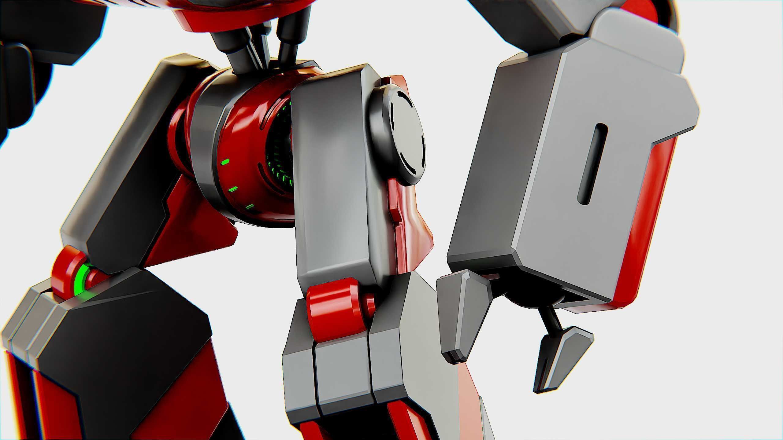 COMBAT DROID ZETH Rigged for Unreal Engine - Unity - MIXAMO 3D model_29