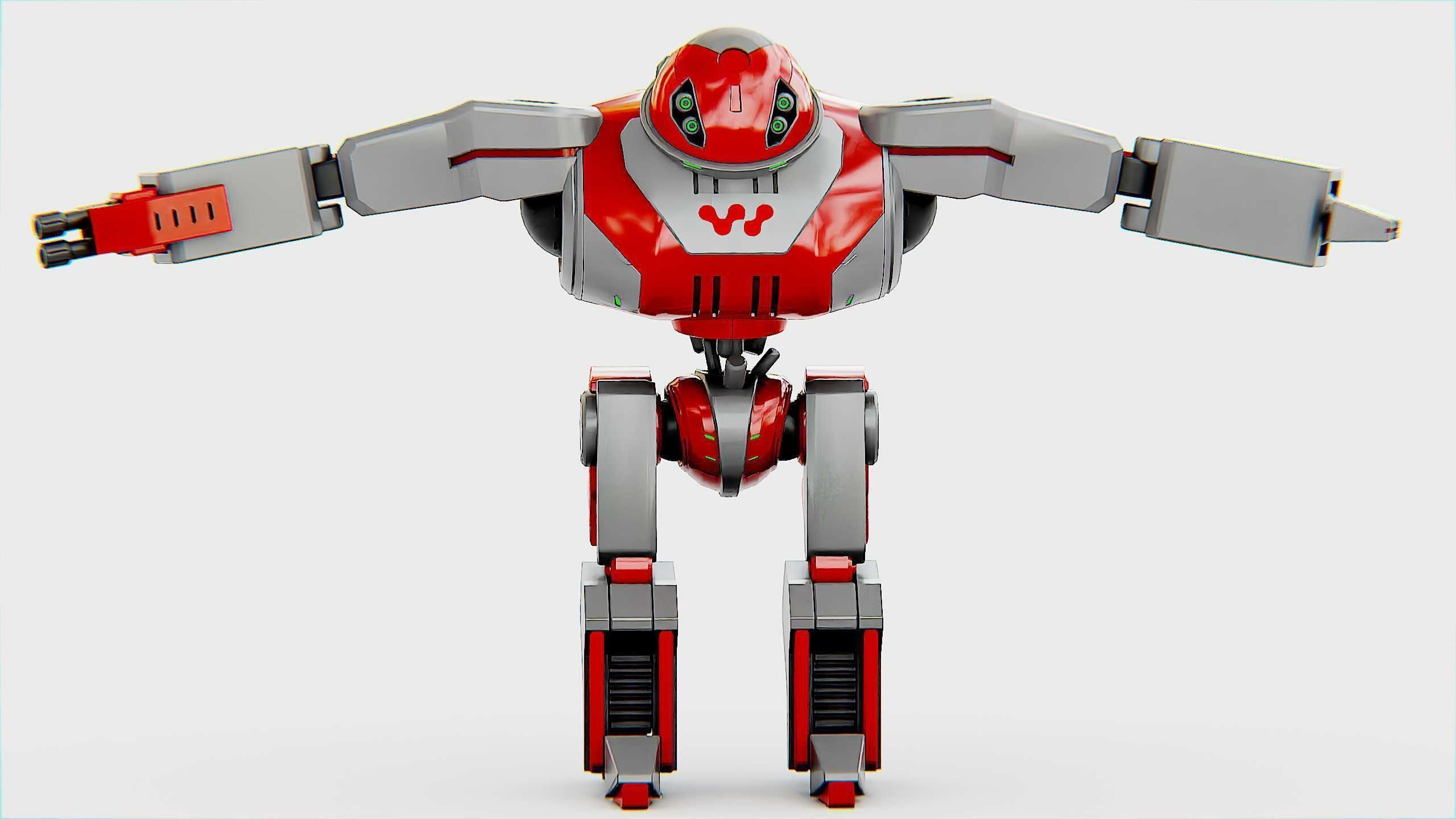 COMBAT DROID ZETH Rigged for Unreal Engine - Unity - MIXAMO 3D model_30