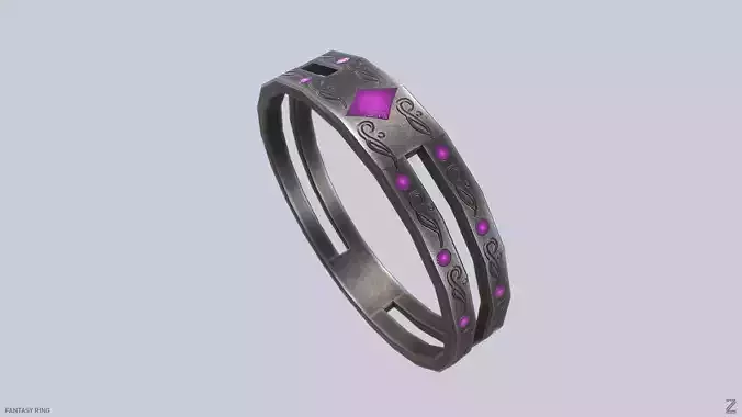 Fantasy ring Low-poly 3D model Fantasy ring Low-poly 3D model