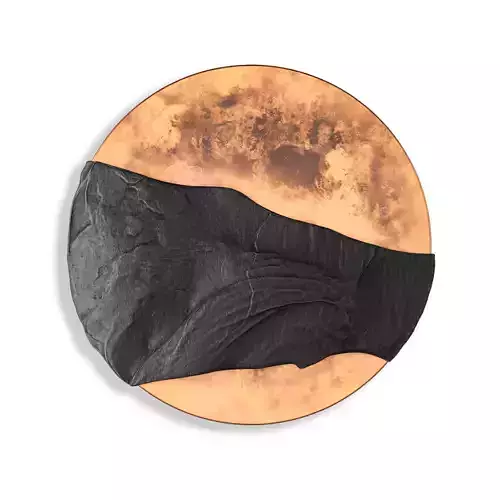 Round rock relief Low-poly 3D model