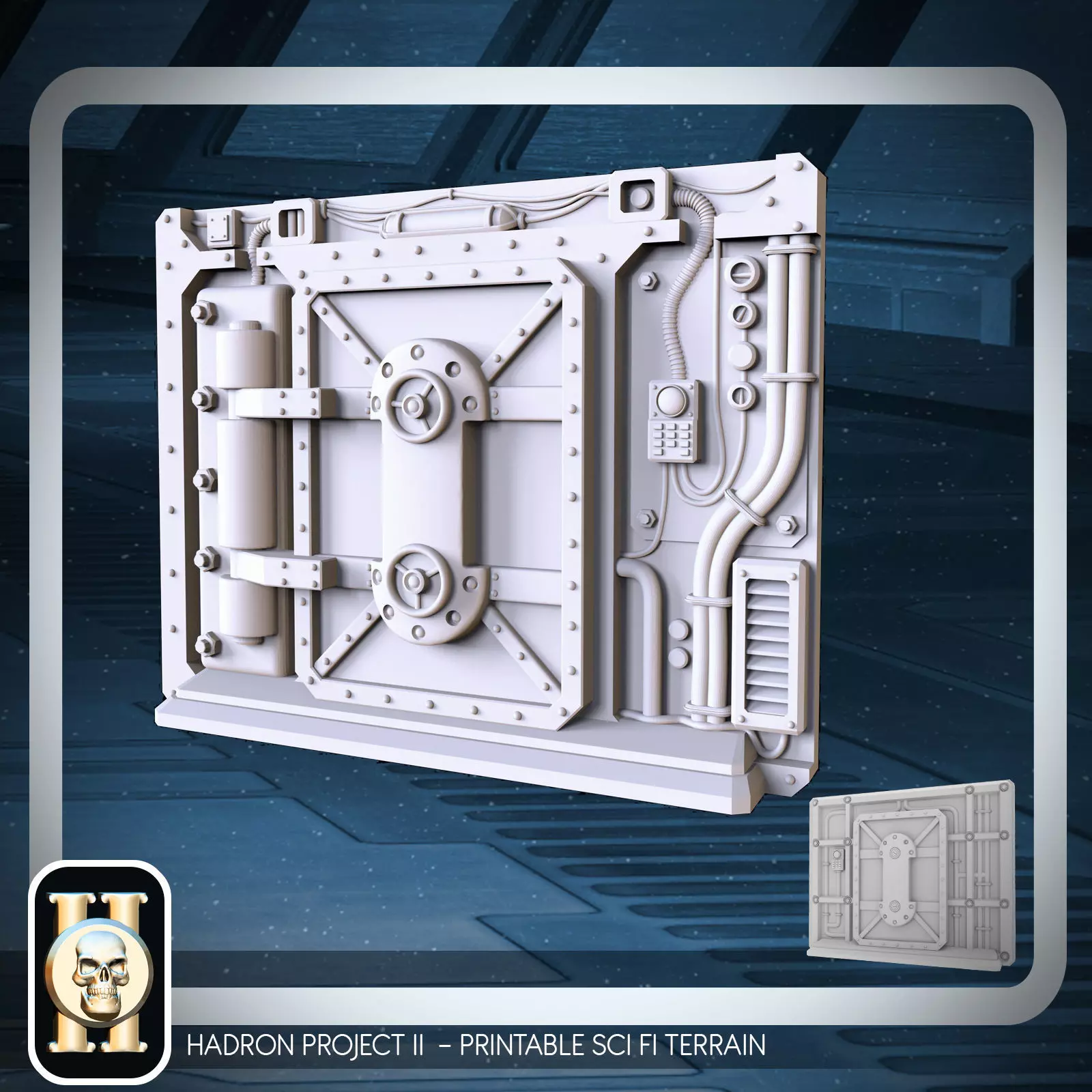 DOOR 9 - SCI FI DOOR - PRINTABLE 3D MODEL 3D print model