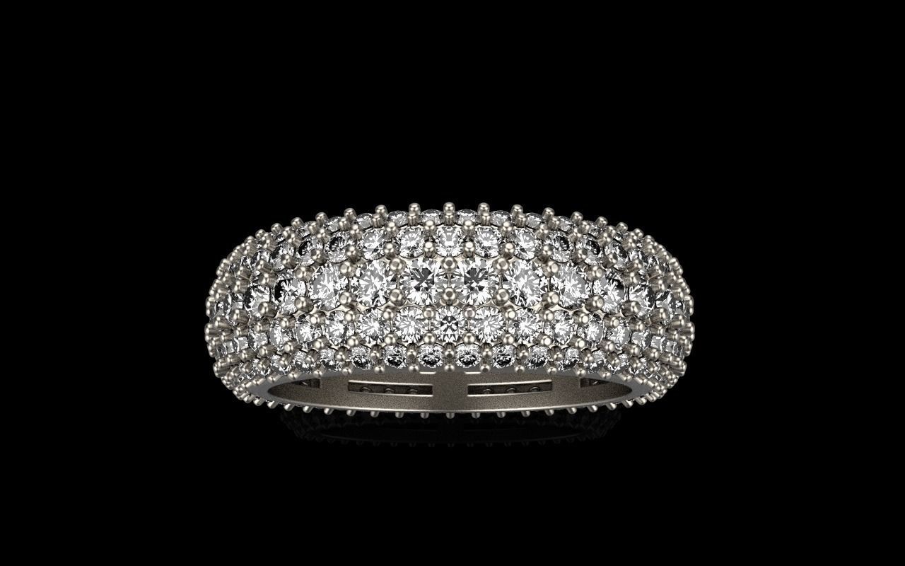 Eternity solitaire ring model 3D print model_18