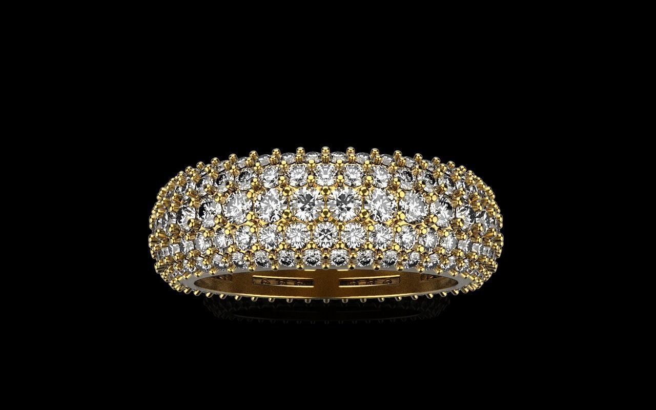 Eternity solitaire ring model 3D print model_21