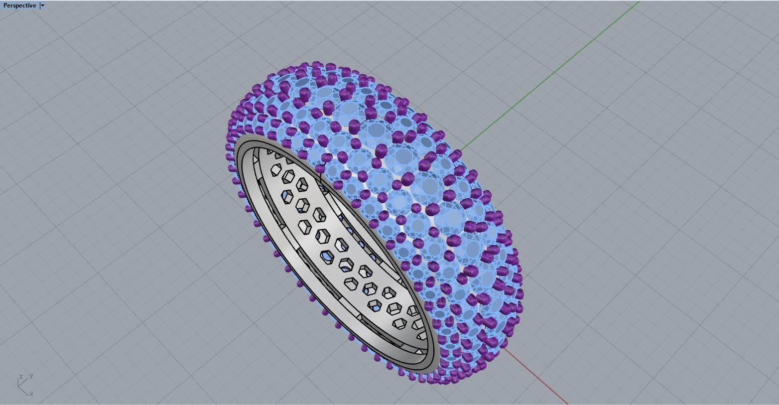 Eternity solitaire ring model 3D print model_8