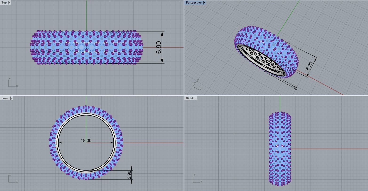 Eternity solitaire ring model 3D print model_3