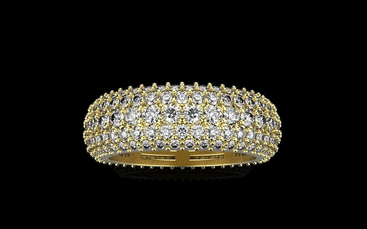 Eternity solitaire ring model 3D print model_17