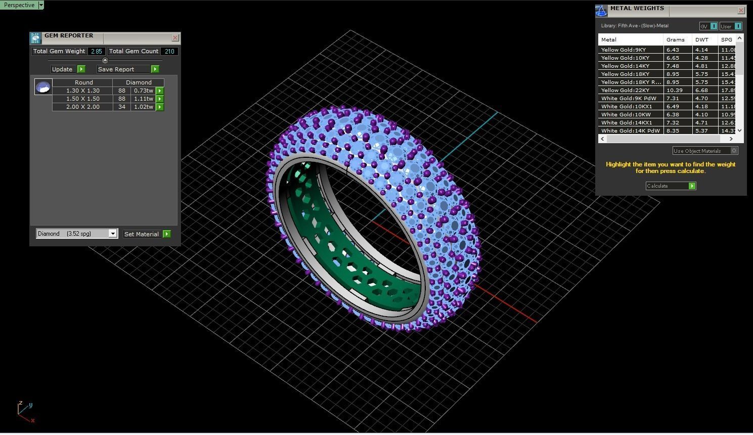 Eternity solitaire ring model 3D print model_4