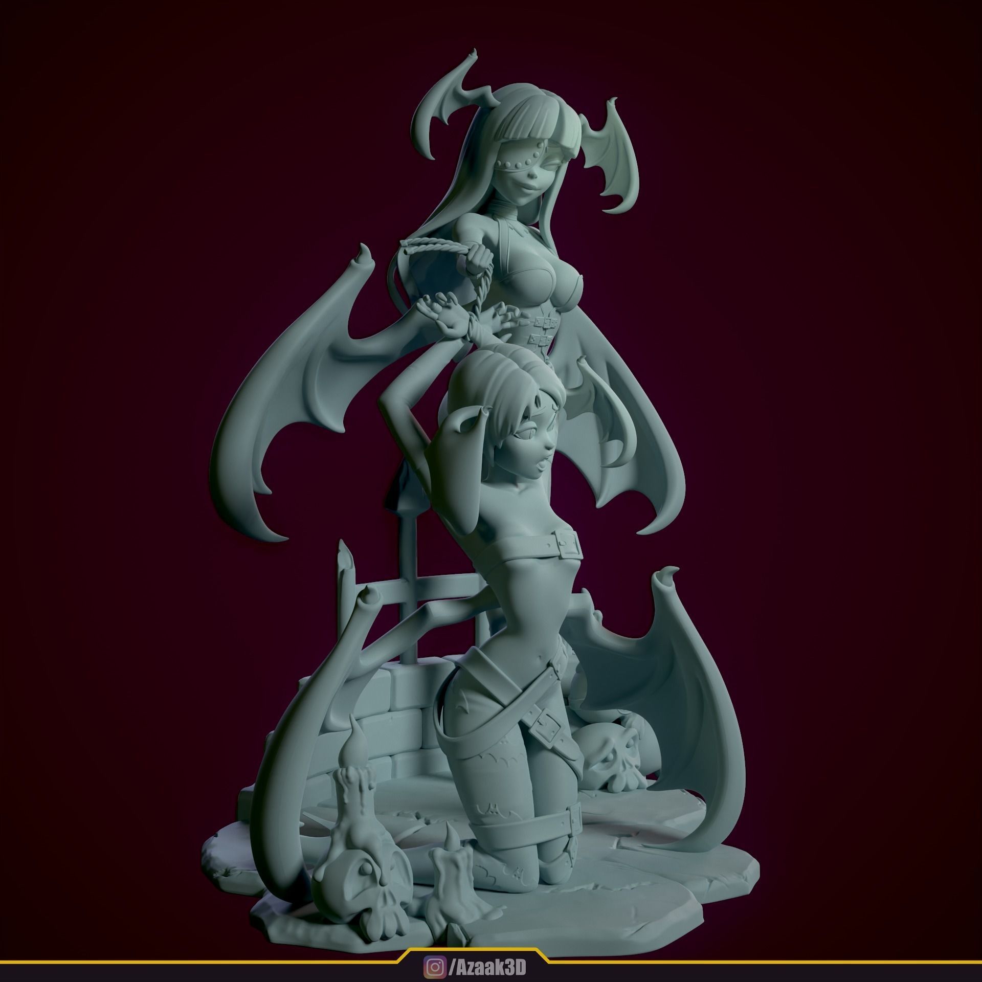 Stylized Morrigan Dominatrix 3D print model_18