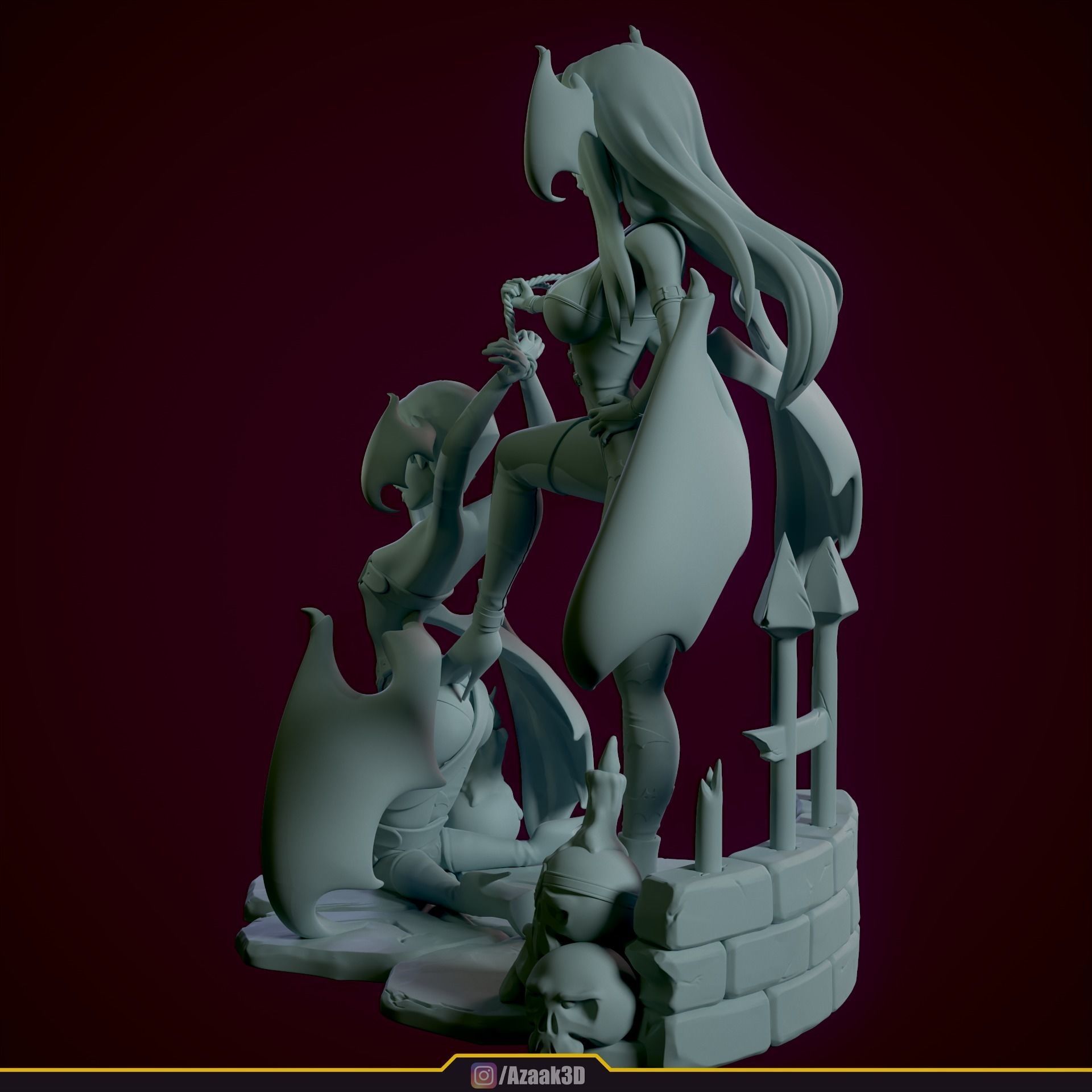 Stylized Morrigan Dominatrix 3D print model_20