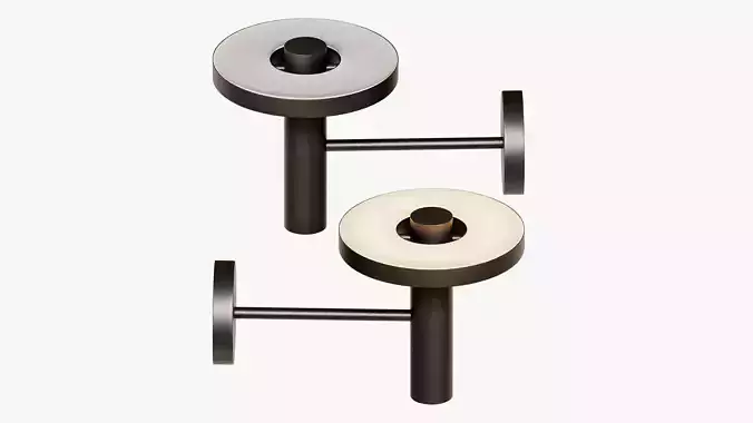 Wall Light Bead Uplight Black Tonone 3D model