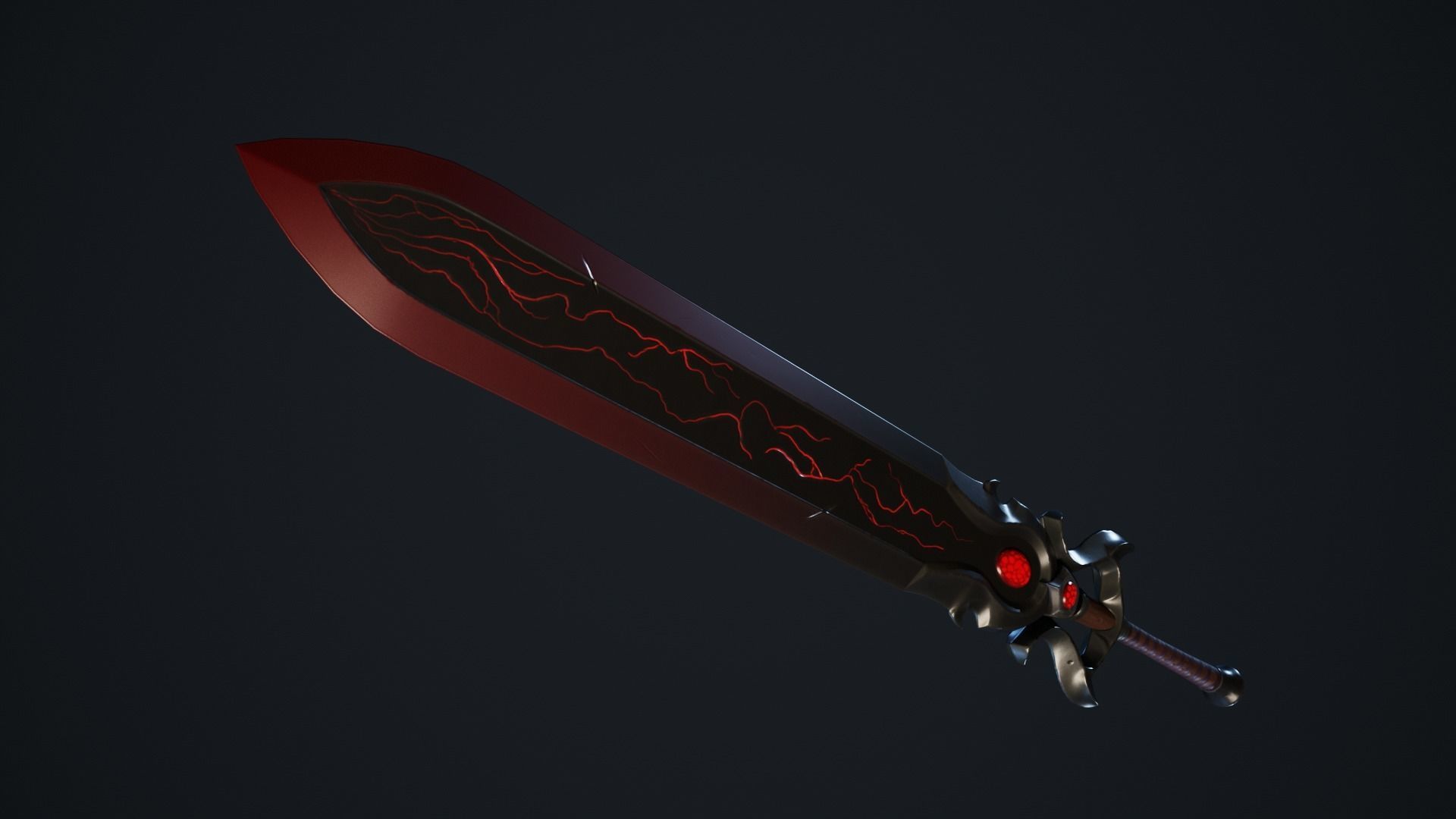 Vampiric Greatsword Low-poly 3D model_5