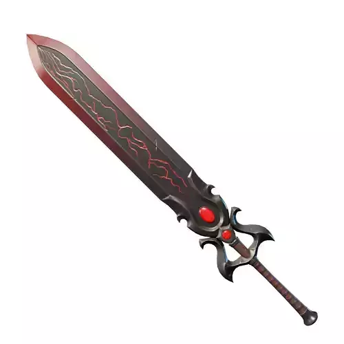 Vampiric Greatsword Low-poly 3D model