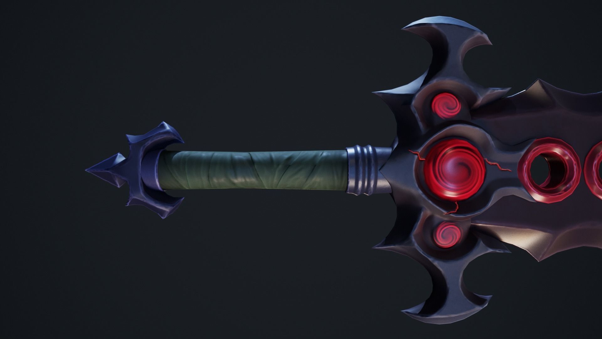 Vampiric Onehanded Sword Low-poly 3D model_7