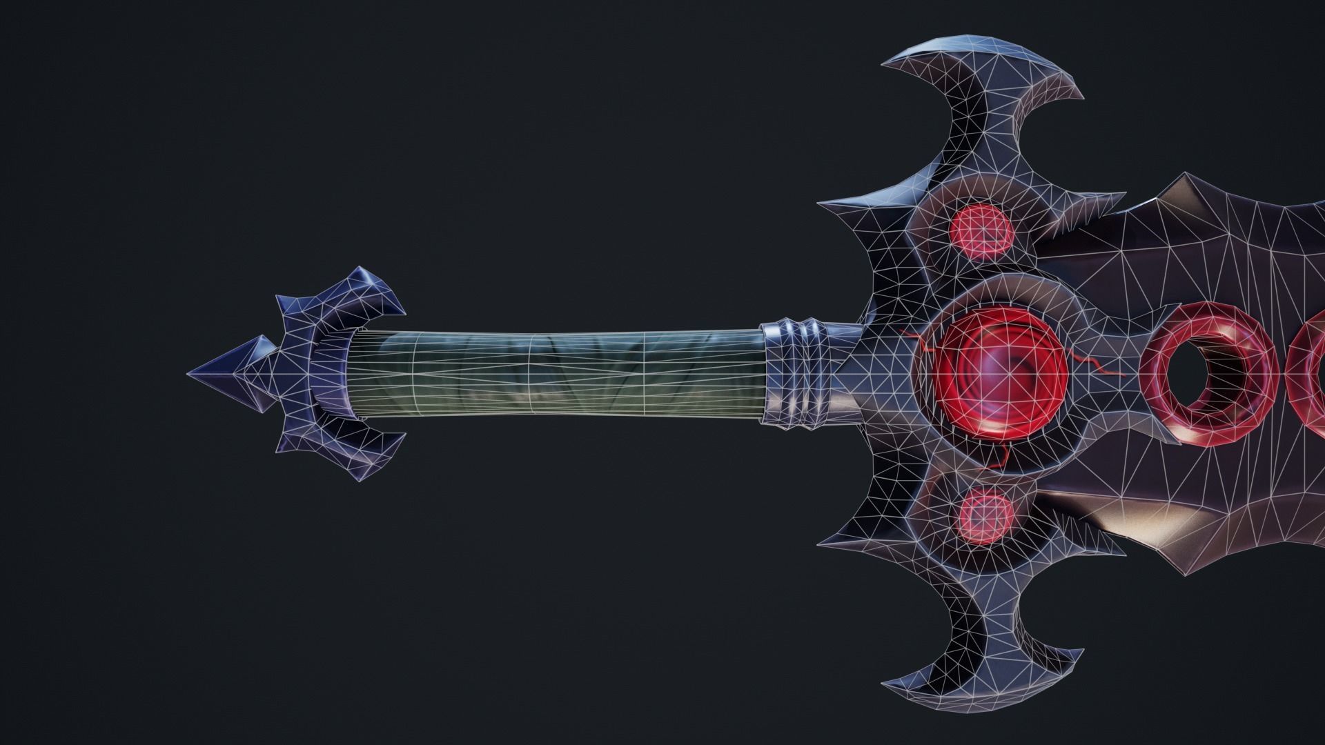 Vampiric Onehanded Sword Low-poly 3D model_8
