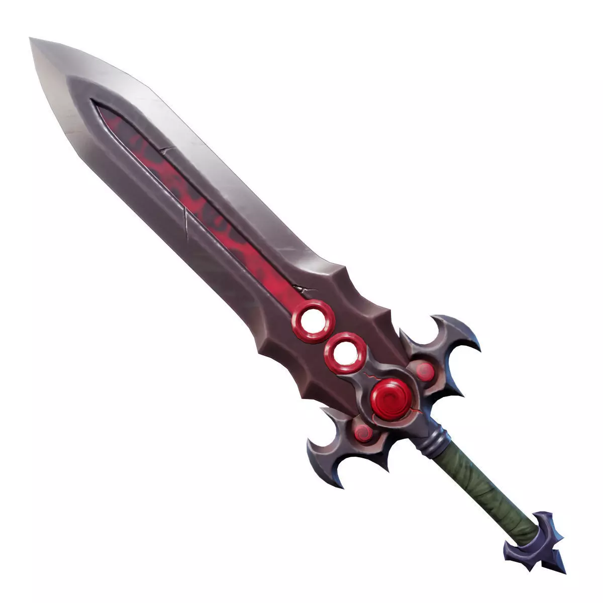 Vampiric Onehanded Sword Low-poly 3D model_0