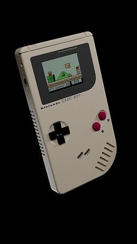 Game Boy Low-poly 3D model