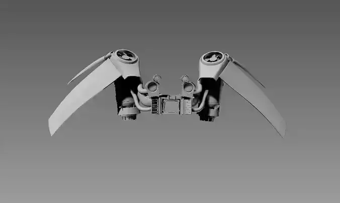 Jetpack lego batman arm with two blades 3D model