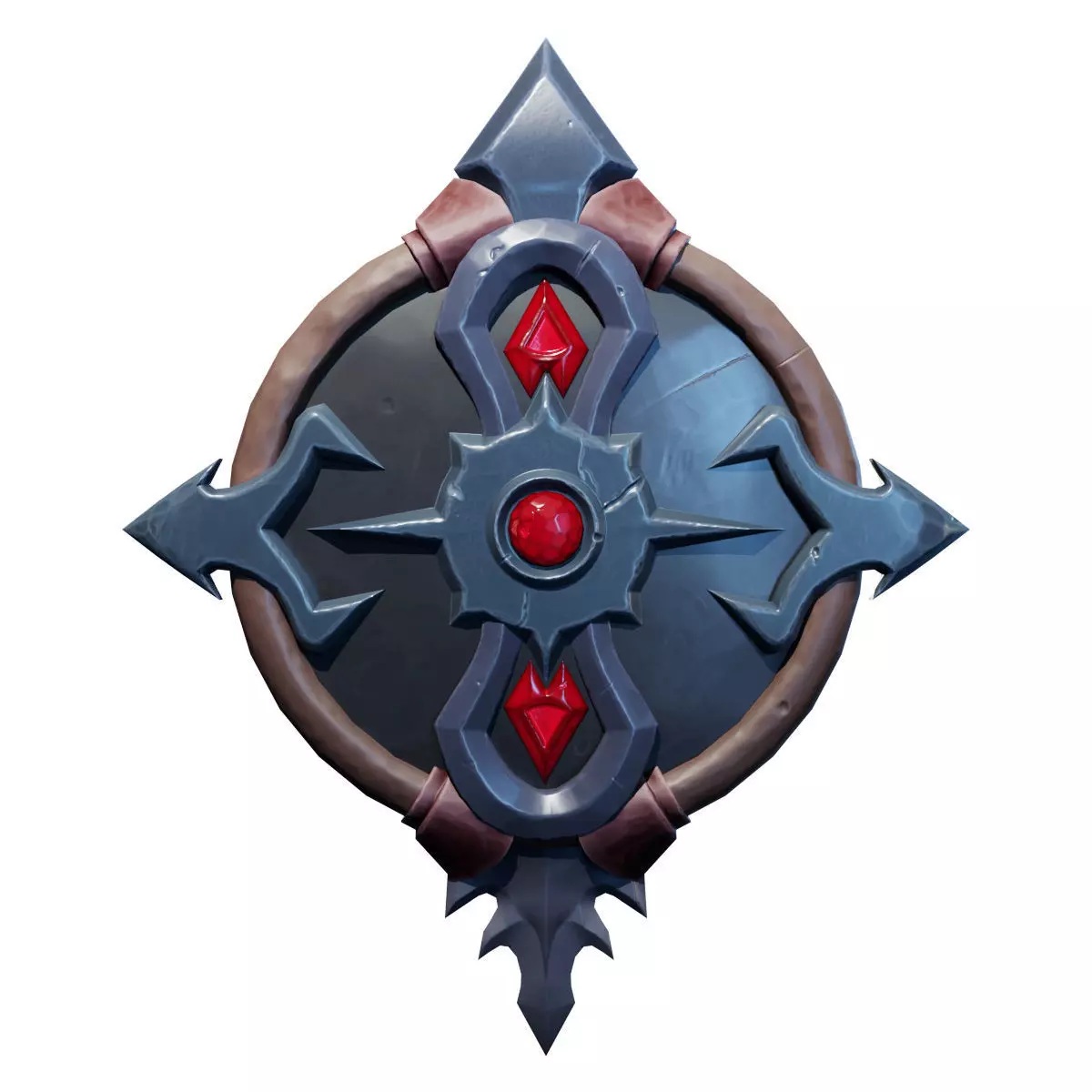Vampiric Shield Low-poly 3D model_0