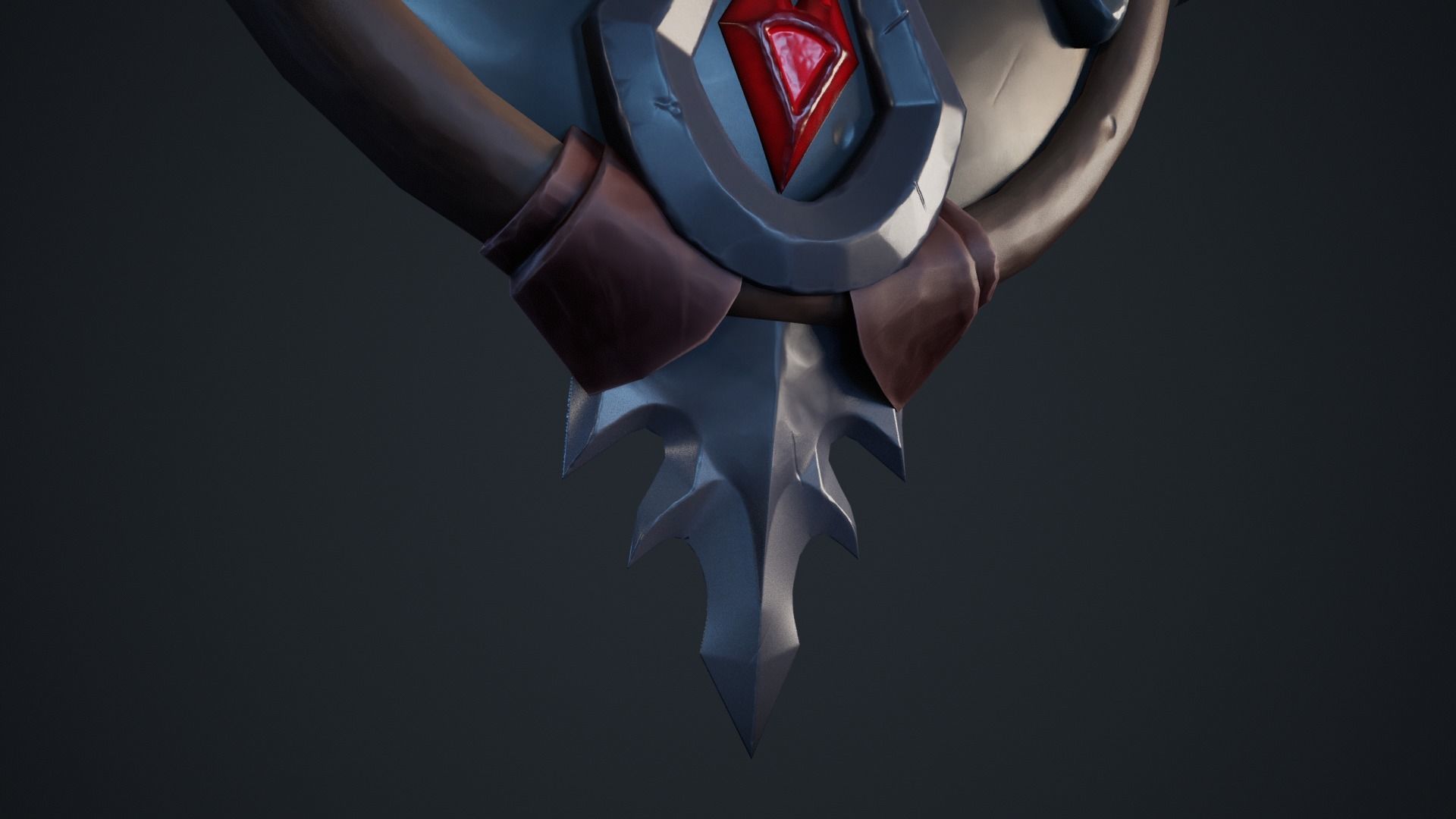 Vampiric Shield Low-poly 3D model_5