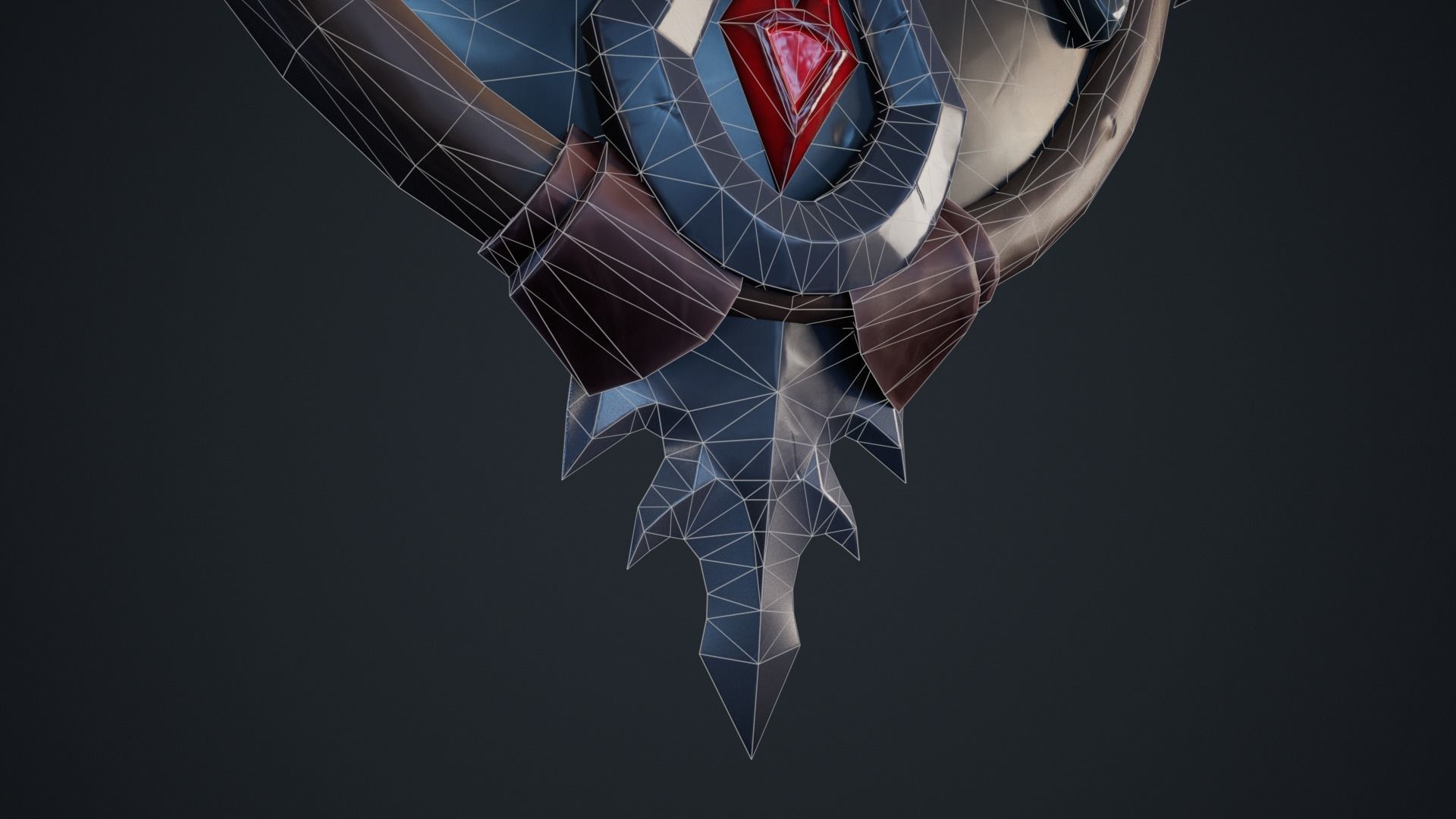 Vampiric Shield Low-poly 3D model_6