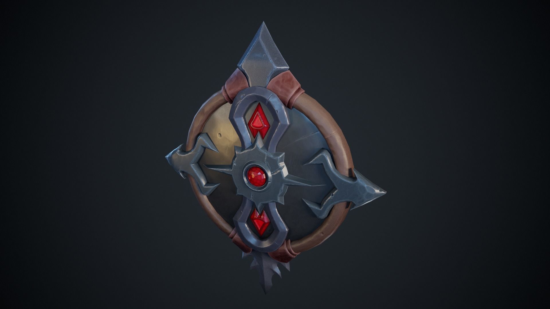 Vampiric Shield Low-poly 3D model_3