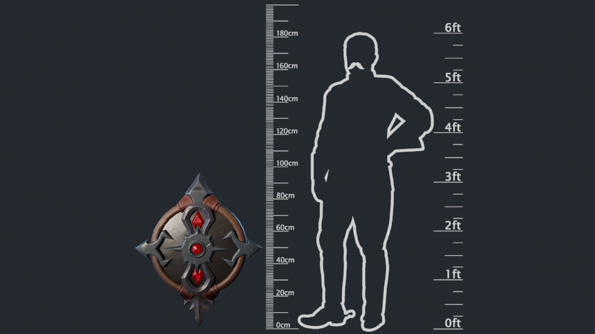 Vampiric Shield Low-poly 3D model_9