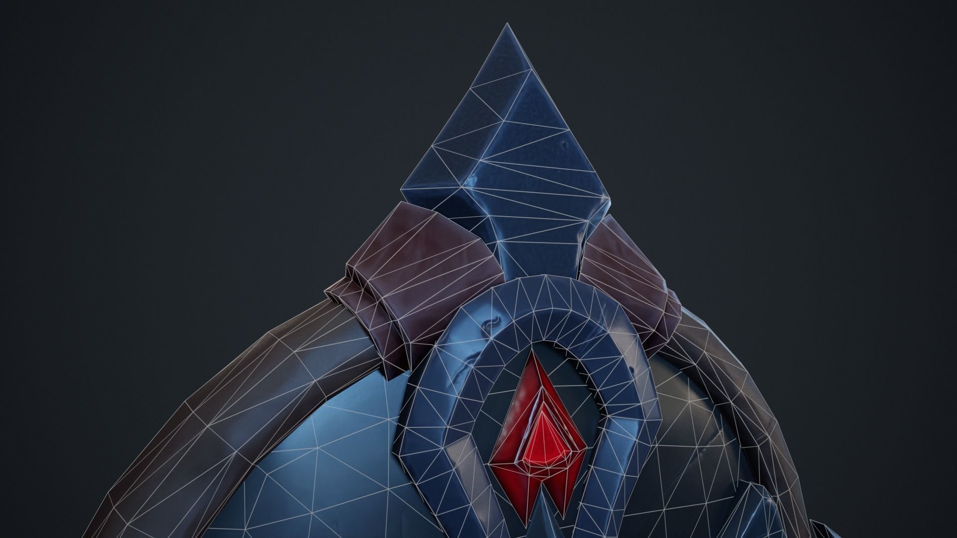 Vampiric Shield Low-poly 3D model_8