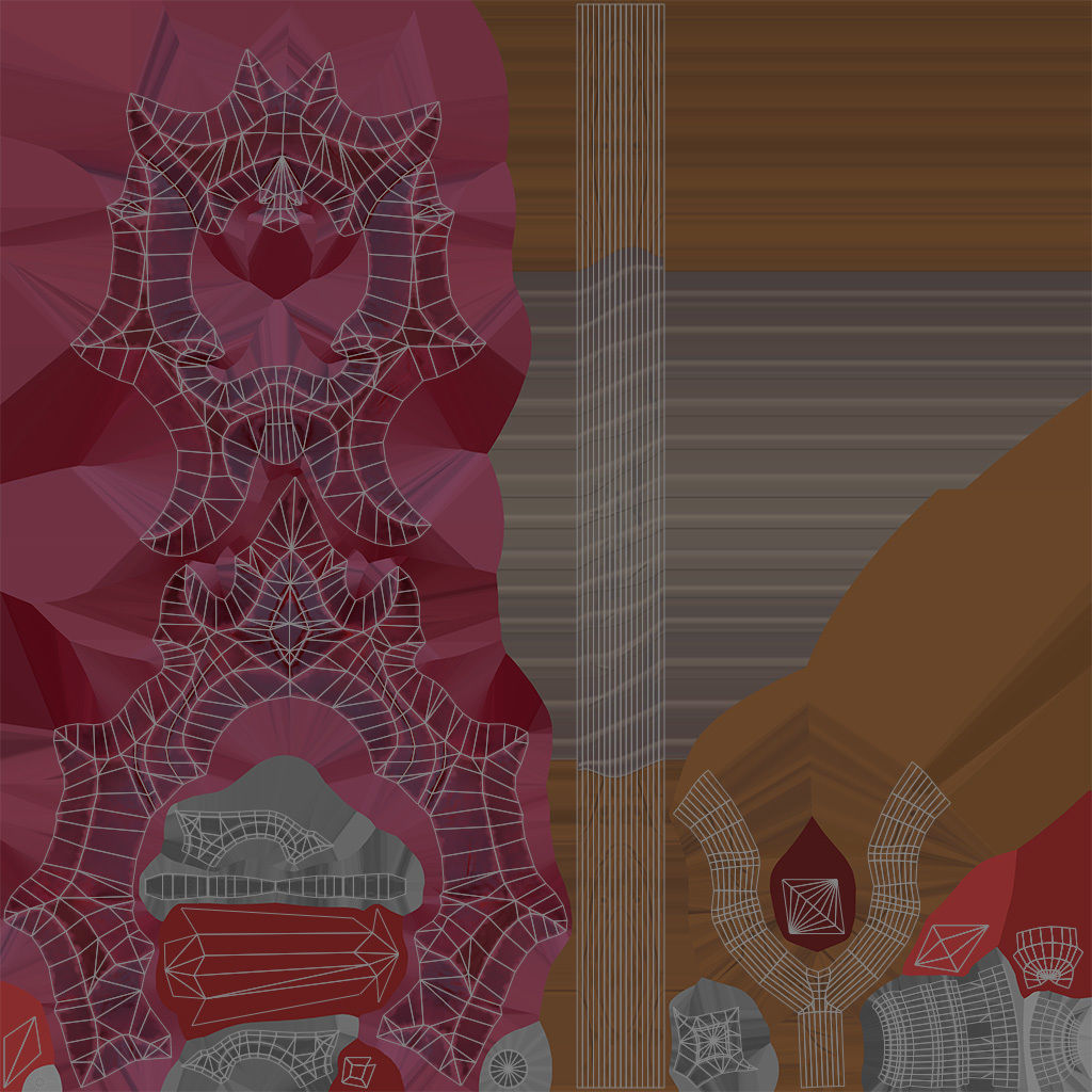 Vampiric Staff Low-poly 3D model_10