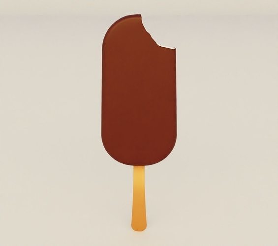 Ice cream on stick 3D model 3D model 2