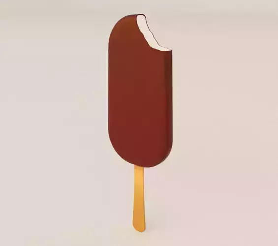 Ice cream on stick 3D model